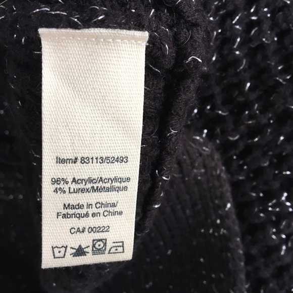 NEVADA Black Knit Sweater Vest with White Size M - Picture 3 of 7